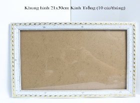 Khung hình kính 21*31 viền trắng A4