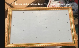 Khung hình Mica 26*36 viền vàng B4