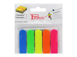 Giấy note nhựa 5 màu mũi tên pronoti 45502