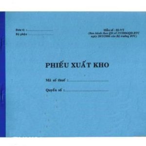 Phiếu xuất kho 1 liên A5 (80 tờ)