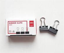 Kẹp sắt đen hộp giấy - 51 mm -deli E38561